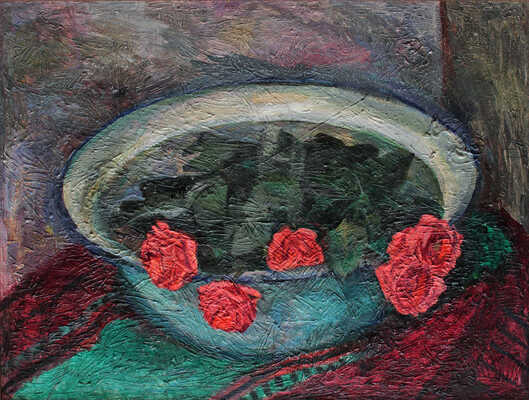 Папикян Альберт Степанович. Натюрморт с розами 